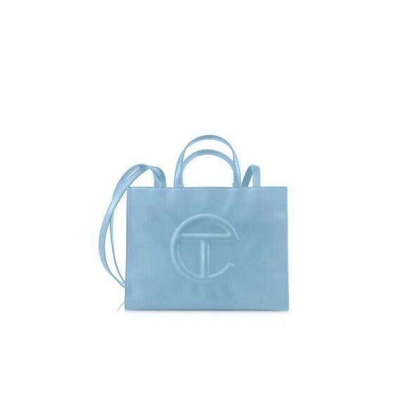 Telfar Designer Bag Medium Pool Blue Unisex Shopping Bag Brand New - Picture 1 of 12